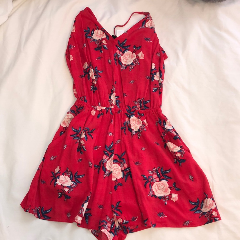 Red Floral H&M Romper